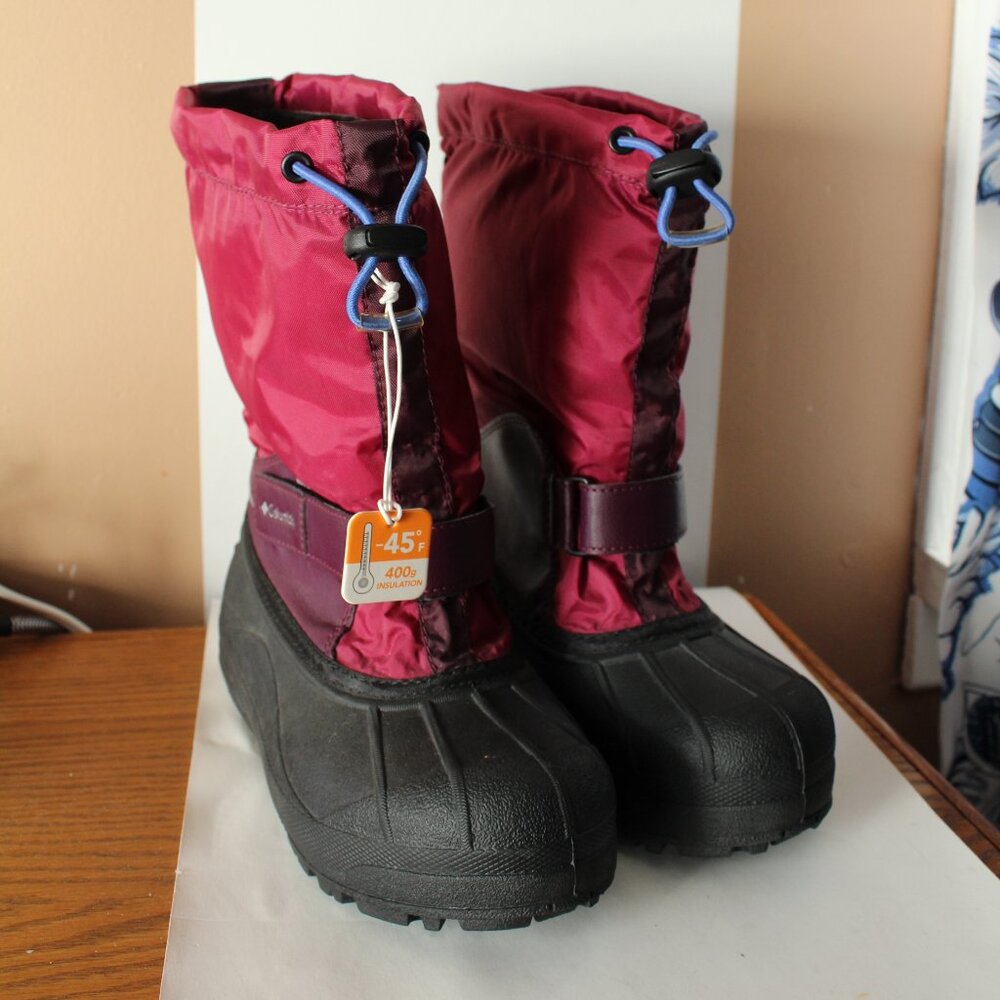 Columbia Purple Size 3 Girls Snow Boot Lined